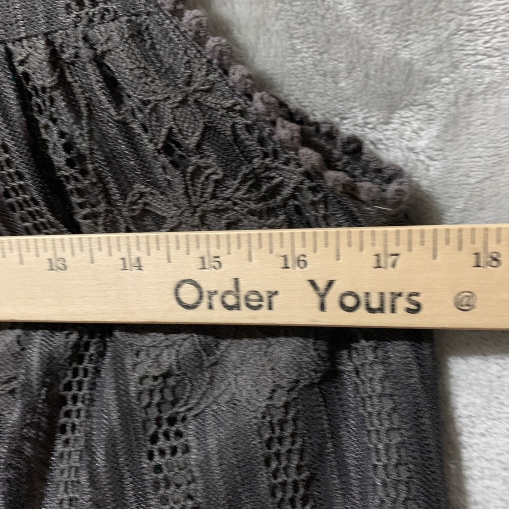 No Boundaries Charcoal Gray Lace Sleeveless Babydoll Dress Whimsigoth Medium 7-9 - Picture 15 of 16